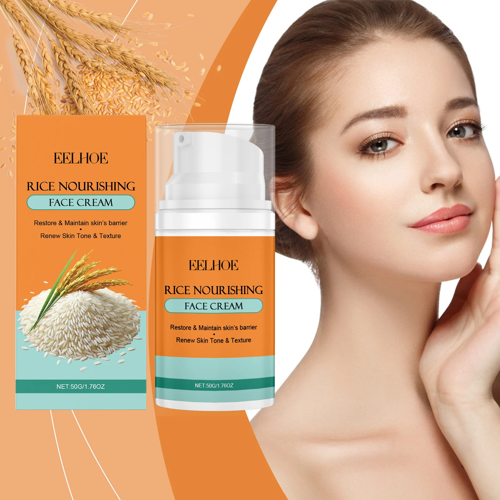 Rice Nourishing Face Cream 50g with Ceramide & Vitamin E for Moisture Barrier Support 2 rice nourishing face cream 50g ee a05 0714 04 desc 2