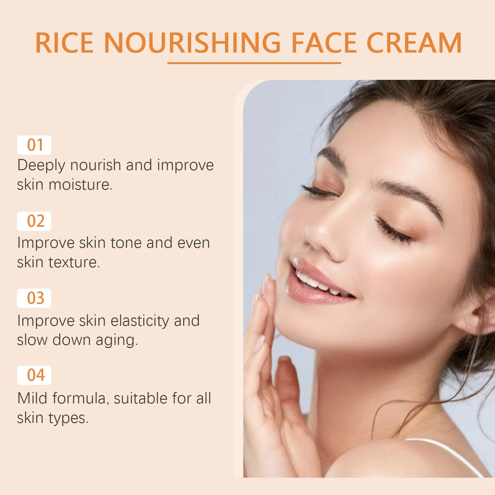 Rice Nourishing Face Cream 50g with Ceramide & Vitamin E for Moisture Barrier Support 5 rice nourishing face cream 50g ee a05 0714 04 desc 5
